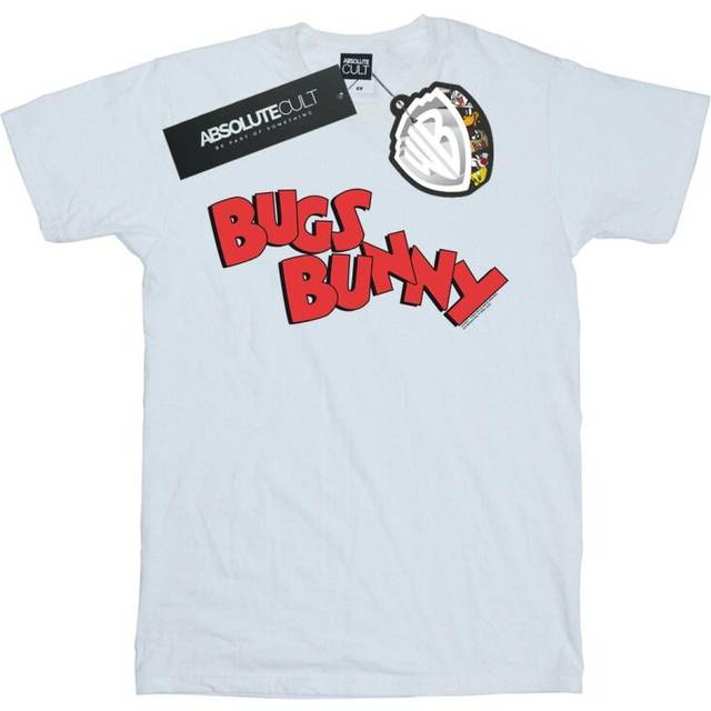 Bugs Bunny Name Cotton Boyfriend T-Shirt - White - L