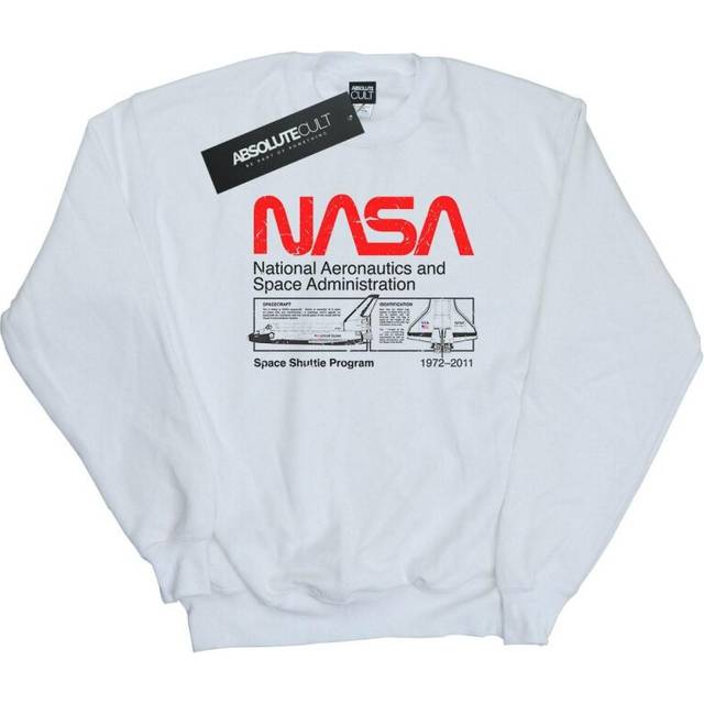 NASA Womens/Ladies Space Shuttle Sweatshirt XXL white