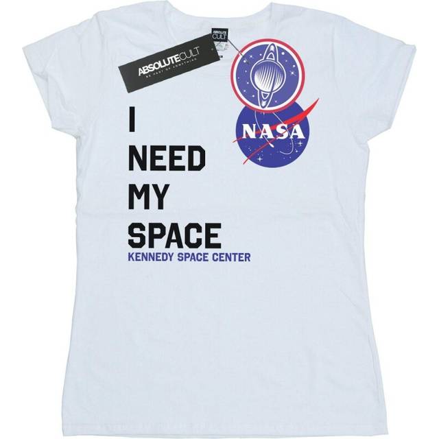 (XXL, White) NASA Womens/Ladies I Need My Space Cotton T-Shirt