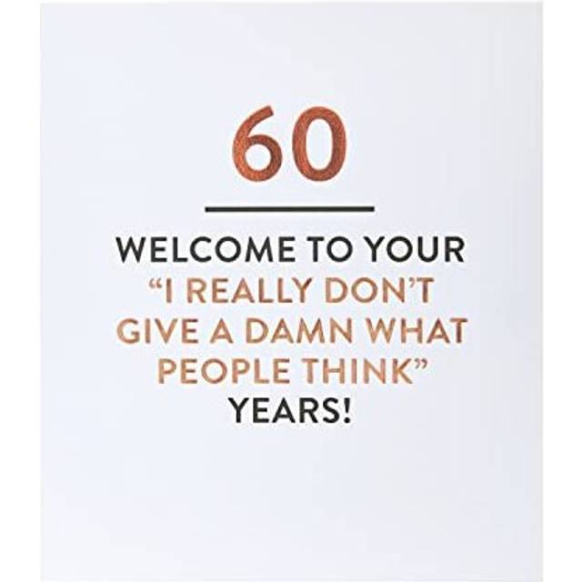 UK Greetings 60th Birthday Card - Funny 60th Message Card - Adult Message Card - Happy 60th Birthday Card, 736518-0-1, Multi