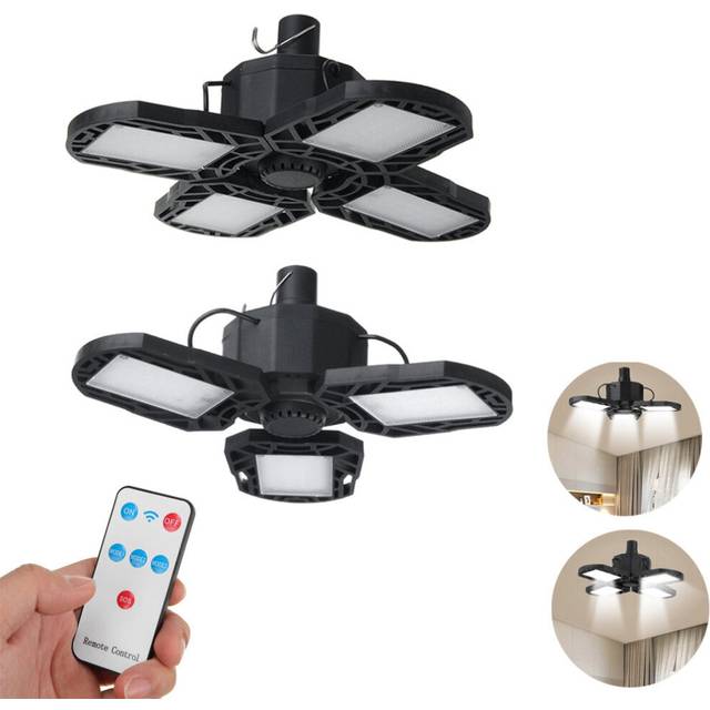 (395g) 120W 6500K 78/104LED Folding Camping Light 5-Modes USB/Solar Charging Waterproof Remote Control Super Bright Emergency Lamp