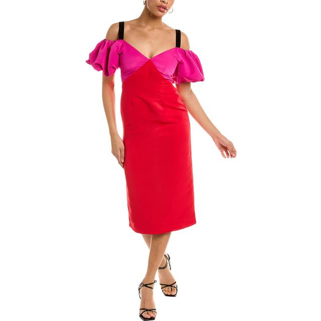 Zac Posen Off-The-Shoulder Midi Dress