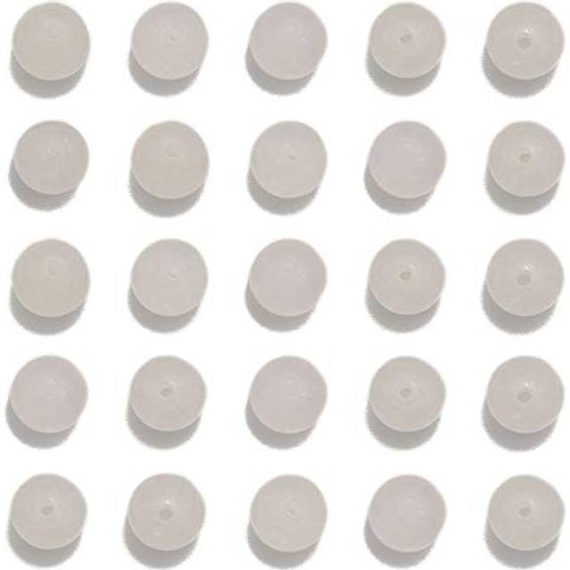 NCB 100pcs Genuine Gemstone Loose Beads 6mm Natural Stone Beads Round Real Energy Stones for DIY Jewelry Making Bracelet Necklace  Stretch Unisex (Whi