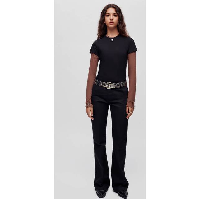 Re/Done Mid-Rise Flared Trouser Black Jean