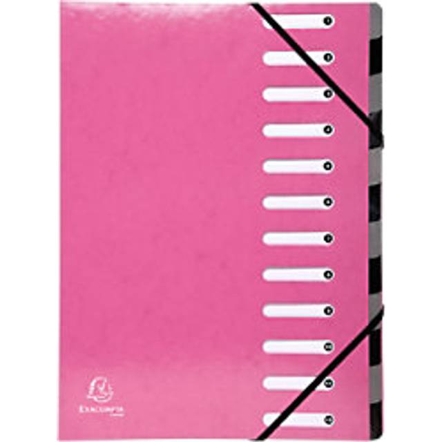 Exacompta Expanding Folders Harmonika 53928E A4 Pink Pressboard 24.5 x 32 cm Pack of 6