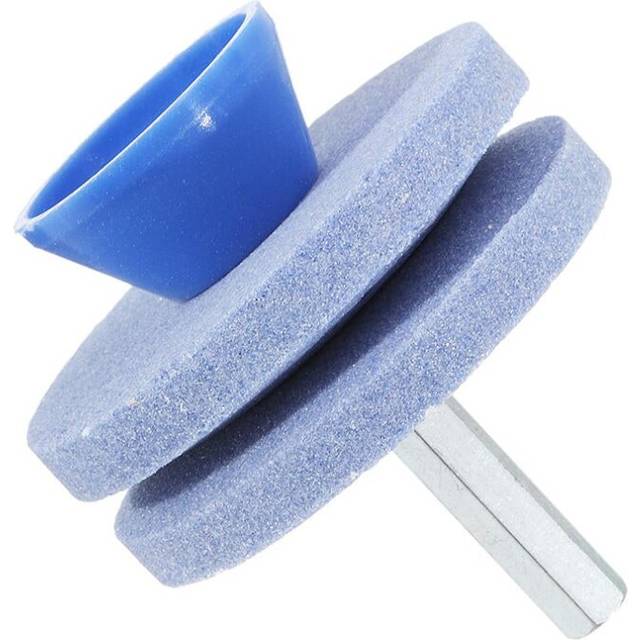(Blue) 2 or 4 Layers Grinding Wheel Lawn Mower Sharpener Lawnmower Blade Sharpen Stone