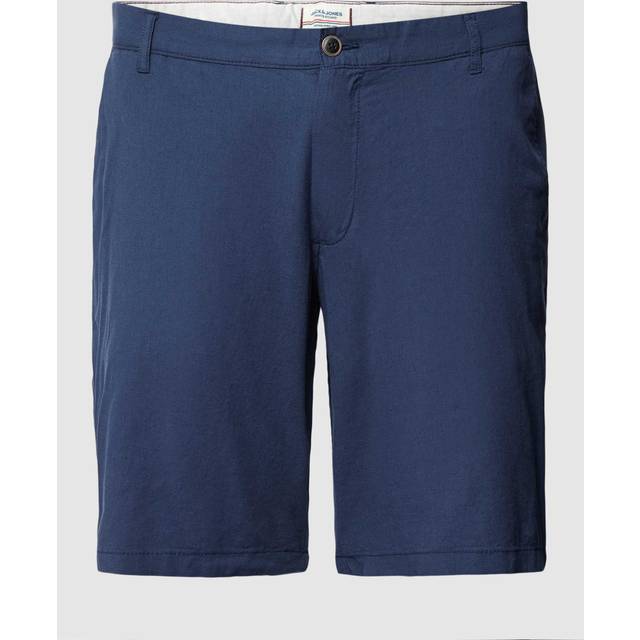Size 46 Mens Jack & Jones Big & Tall Navy Blue Linen Look Chino Shorts Big & Tall