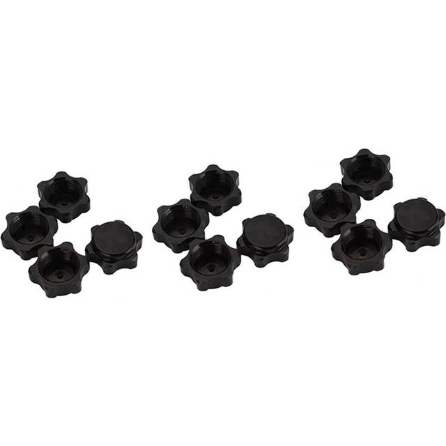 12Pcs Aluminum Wheel Hub Cover Anti-Dust Cover 17mm Hex Nut for 1/8 RC Car,Black