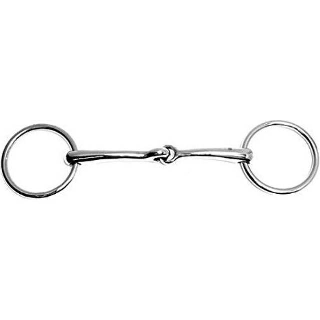 (6.25in, Silver) Lorina Single Jointed Loose Ring Bradoon