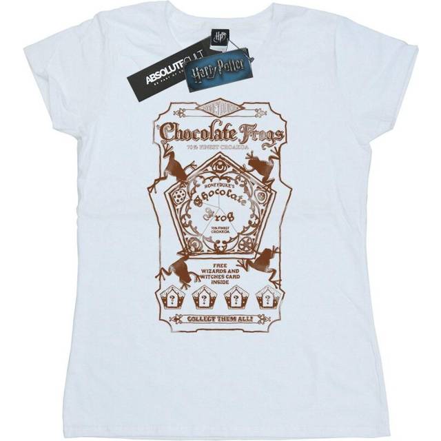 Chocolate Frogs Mono Label Cotton Boyfriend T-Shirt - White