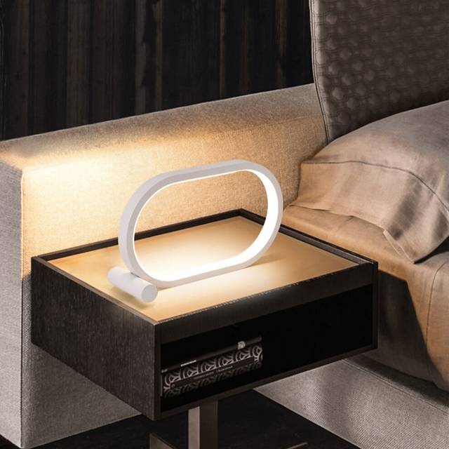 Multifunctional Table Lamp USB Dimmable Simple Ring Eye Protection Lamp LED Colorful Bedside Night Lights Bedroom for Decoration