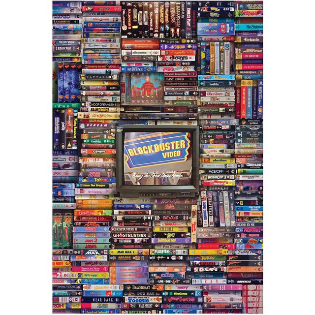 Blockbuster Era 1000-Piece Jigsaw Puzzle, Brain Teaser for Kids and Adults 28 x 20 Inches