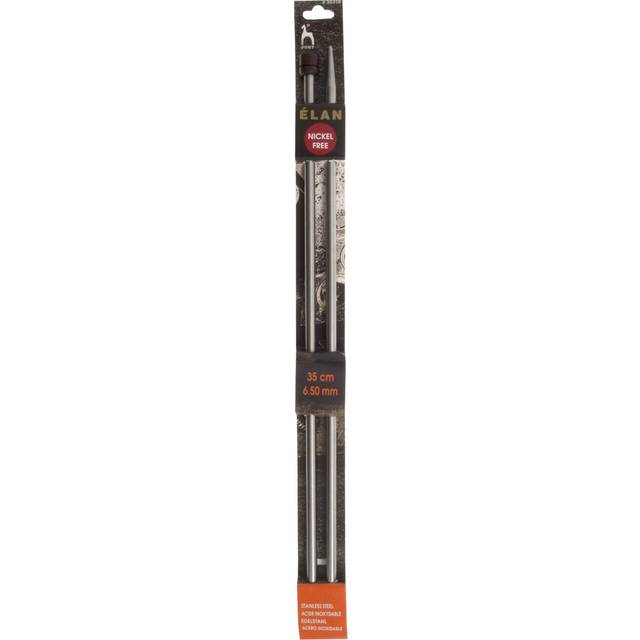 Pony Stainless Steel 35cm Elan Knitting Needles - 6.50mm (P35318)