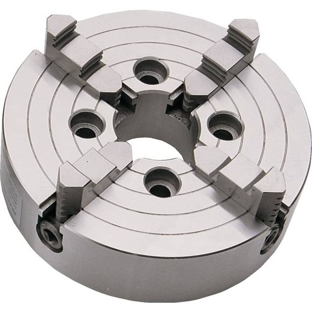 004304 250mm 4-Jaw Plain Back Lathe Chuck - Indexa
