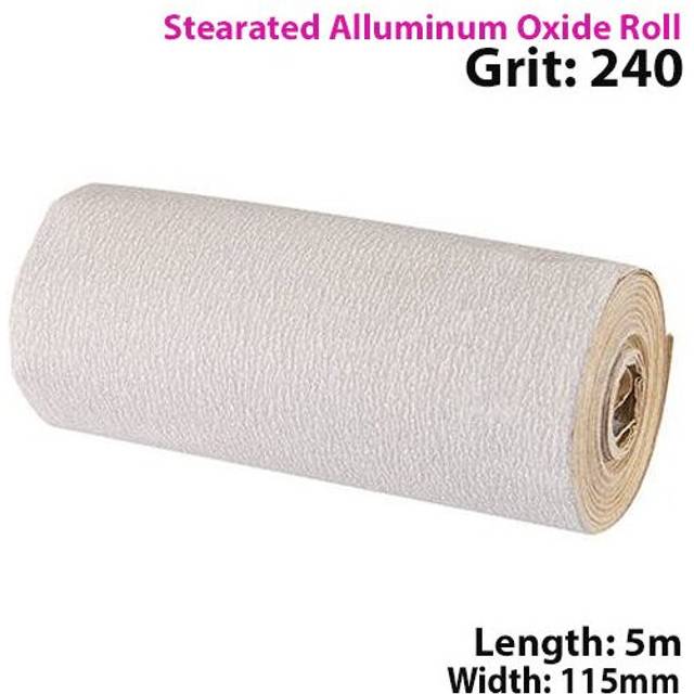 5m Roll 240 Grit Stearated Aluminium Oxide Sandpaper For Decorator Paint