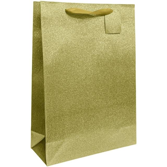 Set of 6 Large 42cm Christmas Paper Gift Bags with Handles & Glitter