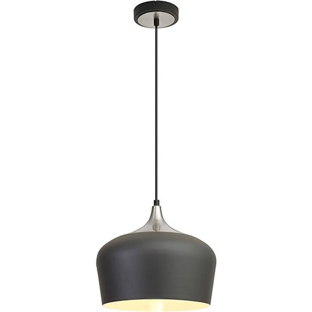 Houston Ceiling Pendant Light - Anthracite and Satin Nickel