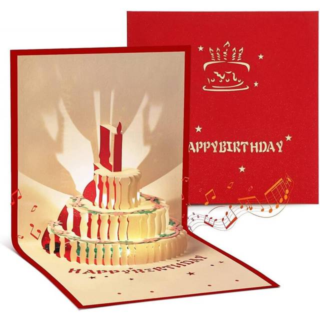 Musical Birthday Greeting Card Birthday Invitation Gift Card Girl Man Boy Woman 3D Pop Up With Envelope