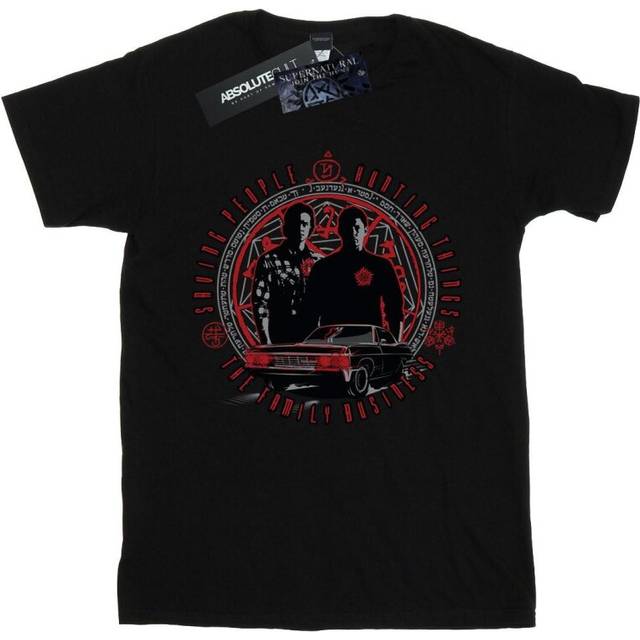 (XL, Black) Supernatural Womens/Ladies Family Business Cotton Boyfriend T-Shirt