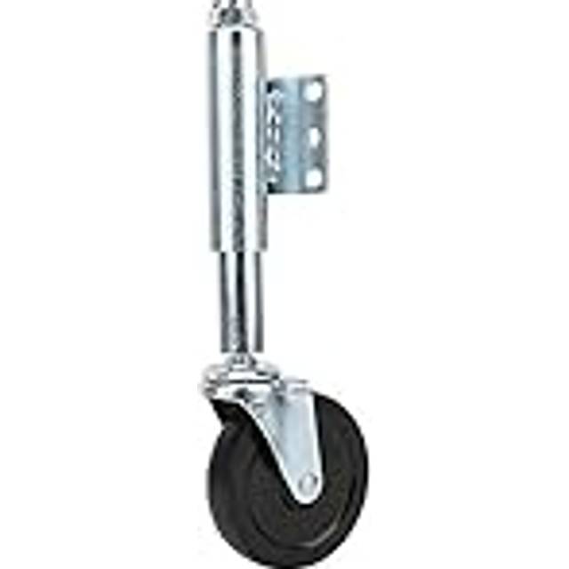 Fjäderbelastad hjulgummi högpresterande styrhjul dörr staket grind universella hjulhjul automatisk höjdjustering (10 cm)