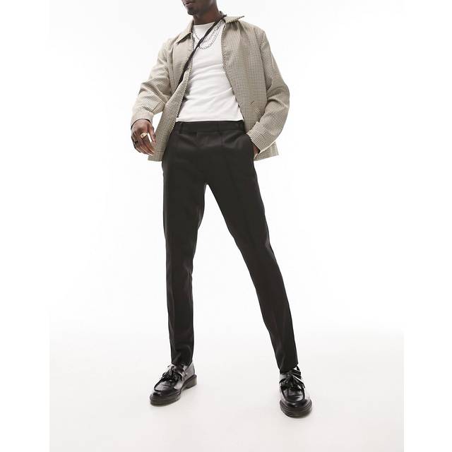 Topman – Svarta finbyxor med extra smal passform-Svart/a