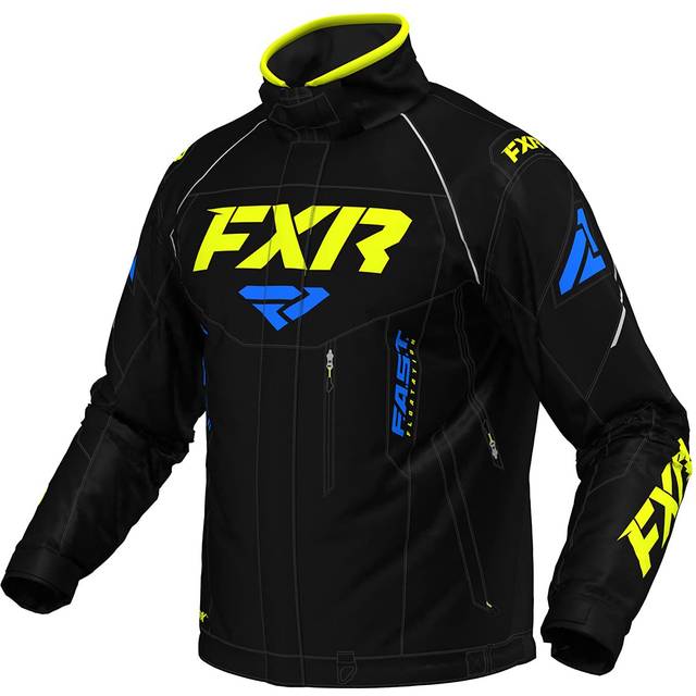 FXR Octane Snow Jacket Black-Blue-Hi Vis L (L)