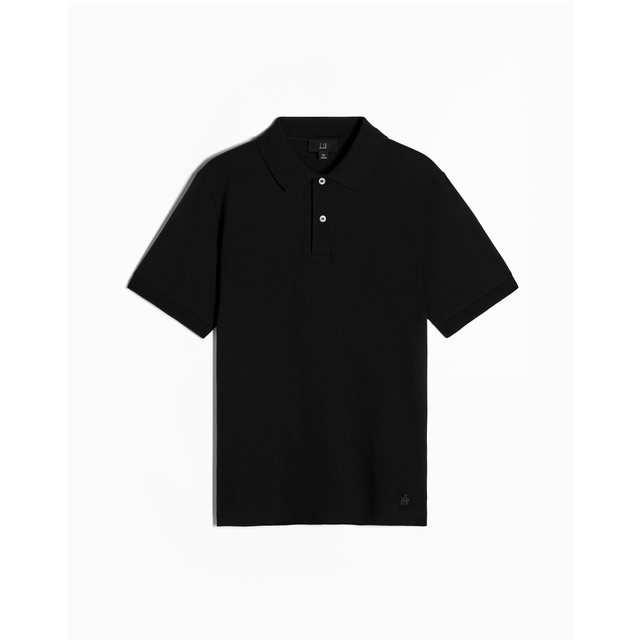 Dunhill Luxury Men's Polos - Black - XS