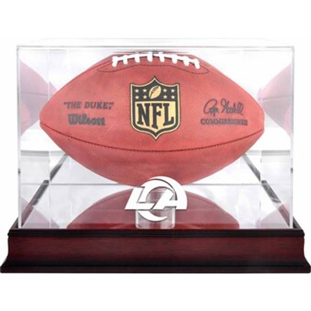 Los Angeles Rams Mahogany Football Team Logo Display Case with Mirror Back