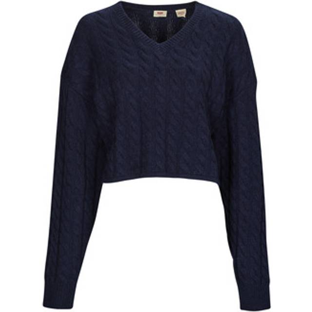 Levi's - Tröja Rae Cropped Sweater Nightwatch - Blå