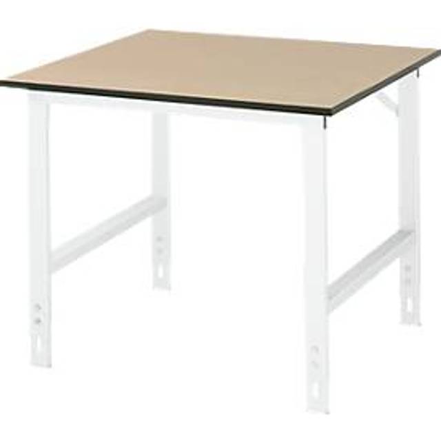 Arbeitstisch B1000xT1000xH760-1080mm, Arbeitsplatte MDF Gestell lichtgrau