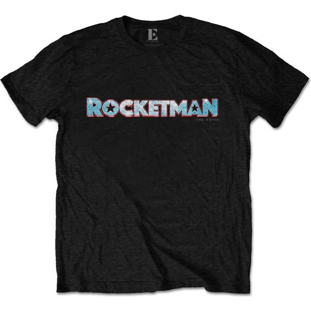 (XXL, Black) Elton John Rocketman Movie Logo T Shirt