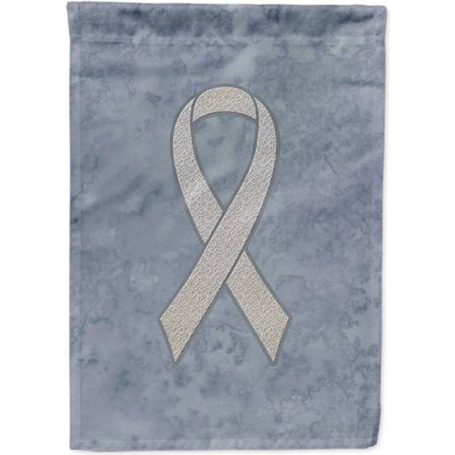 Caroline's Treasures AN1210CHF Clear Ribbon for Lung Cancer Awareness Flag Canvas  Large  Multicolor