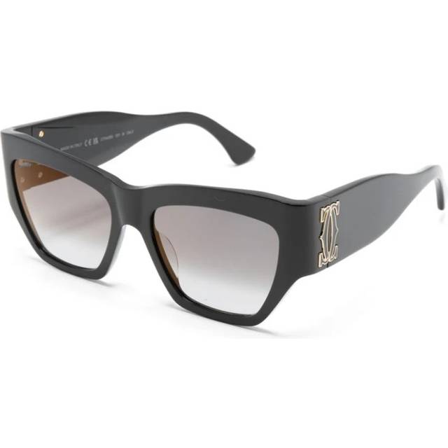 Cartier Womens Black Ct0435s Cat-eye Acetate Sunglasses - BLACK