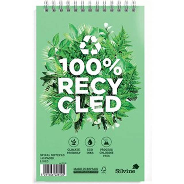 Silvine Premium Recycled Reporters Notebook 125x203mm 160 Pages Pack 3