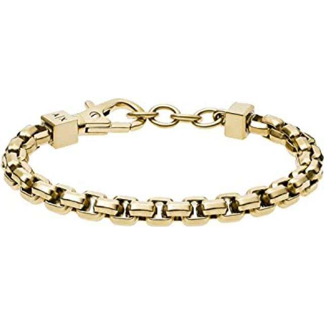 Gold tone stainless steel chain bracelet [Armani Exchange] gyllene