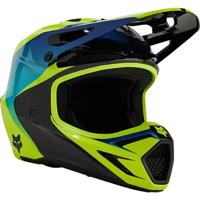 FOX V3 Streak Crosshjälm Barn Svart-Gul