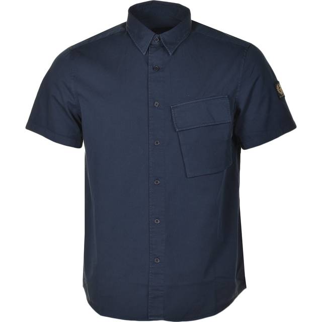 Belstaff Mens Dark Ink Scale Shirt - Navy - Large