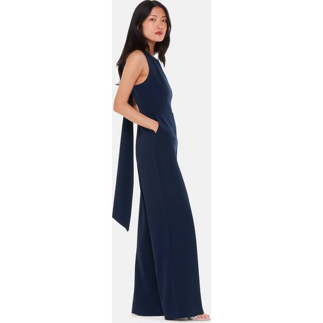 Whistles Tie Back Maxi Jumpsuit, Navy