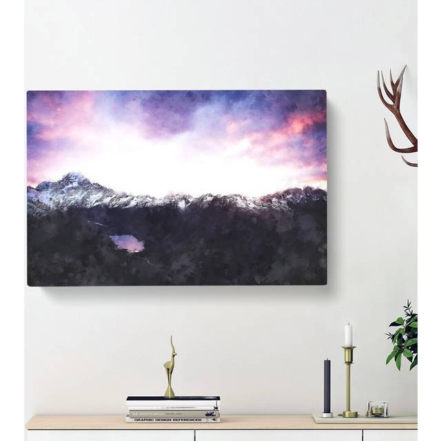 Sunrise over Aoraki Mount Cook - Wrapped Canvas Photograph Print (60cm H x 91cm W x 3cm D)