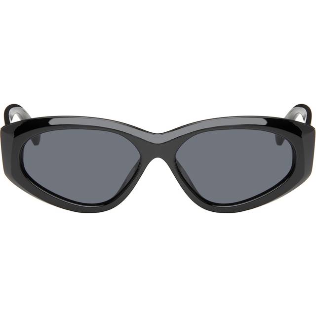 Le Specs Under Wraps Acetate Oval-Frame Sunglasses
