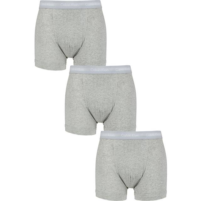 Calvin klein 100% authentic men’s boxer shorts trunks - 3 pack grey heather