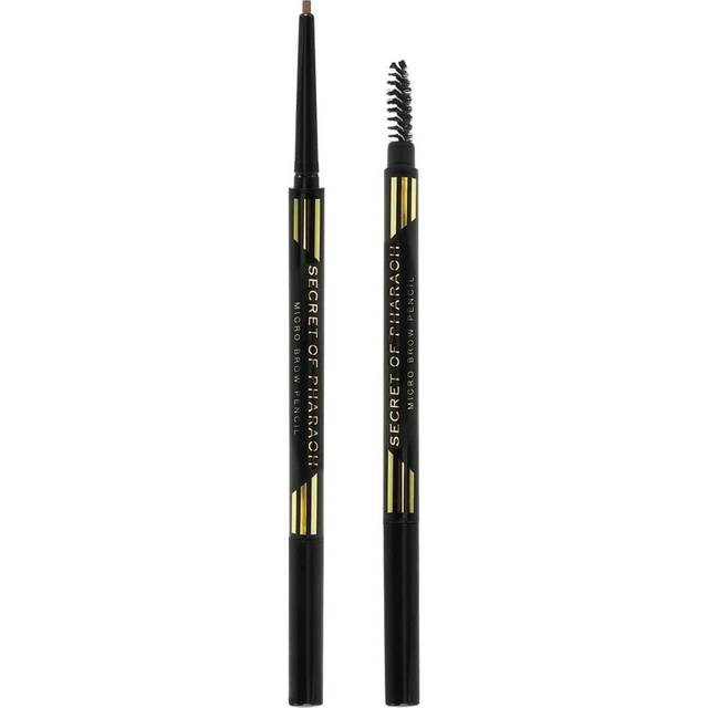 Micro Brow Pencil Natural Brown - Draws Tiny Brow Hairs with Ultra Thin Eye Brow Pencil  Defines Final look  Soft Brush for Smudging  Water Resistant