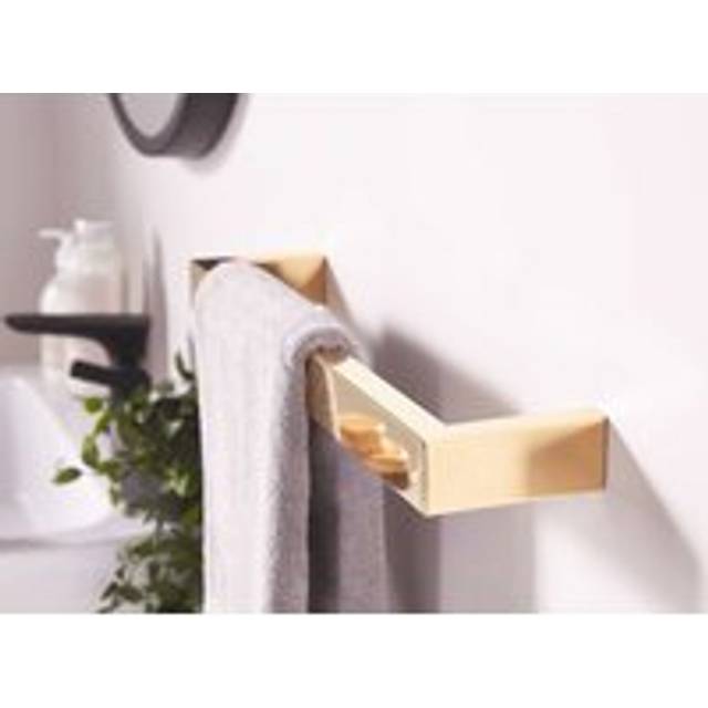Towelrads Elcot Single Towel Bar Close Ended , 23W - Brushed Brass, Gold