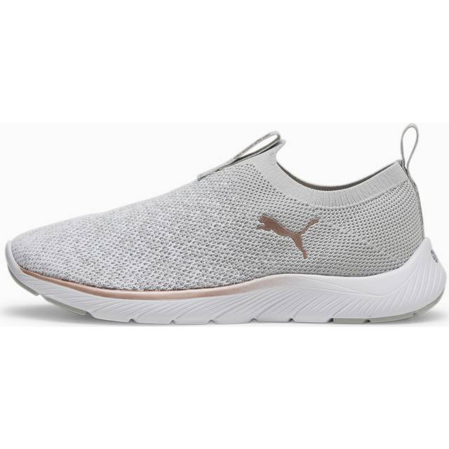 PUMA Dam Softride Remi Slip-on stickad WN's Road löparsko, Askgrå Puma vit roséguld, 38.5 EU