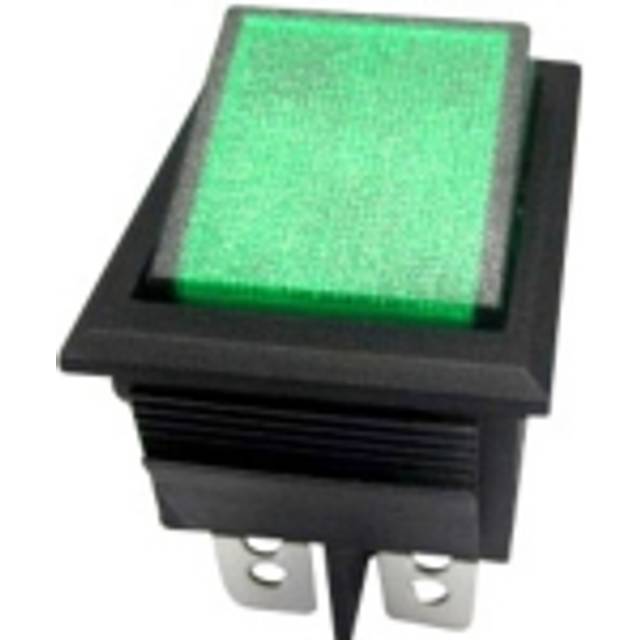 TRU COMPONENTS 1587525 Vippekontakt TC-R13-69B-01 GN 250 V/AC 10 A 2 x Off/On Klikkende 1 stk