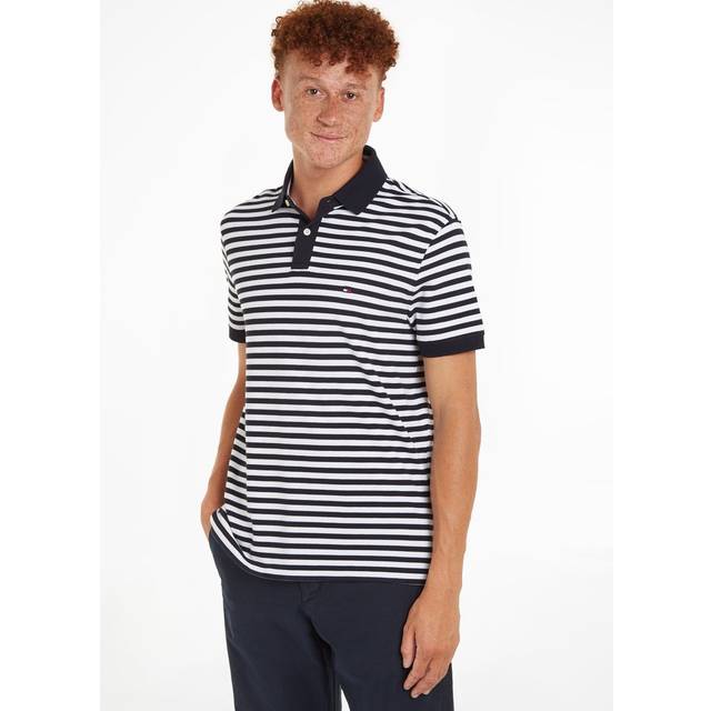 Polo droit en piqué de coton - Bleu - S