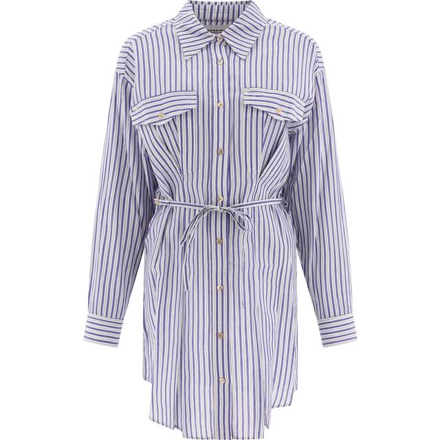 Isabel Marant Women's "liliane" Shirt Dress in Light Blue | Size 38 | 24PRO0198FBAI141E30AE (38)