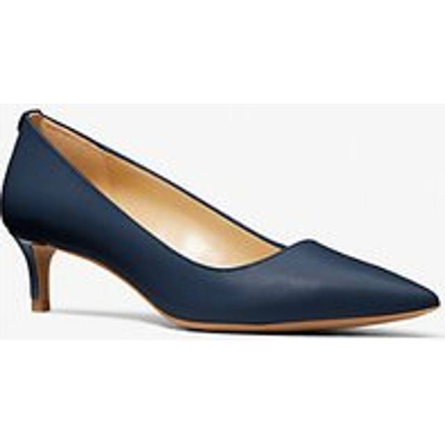 MK Alina Flex Leather Kitten Pump - Blue - Michael Kors