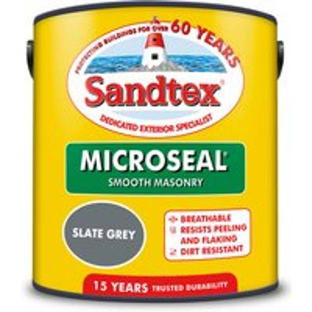 Sandtex Microseal Smooth Masonry Slate Grey 2.5L, Grey