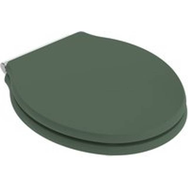 Hudson Reed - Ryther Soft Close Toilet Seat Chrome Hinges - Hunter Green